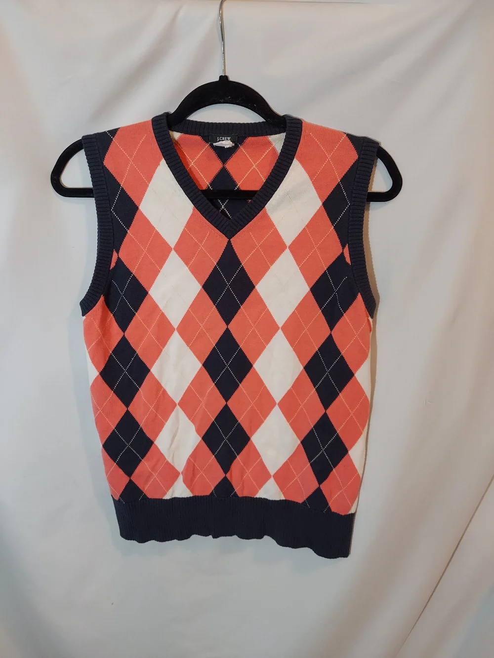 J.Crew Vintage Preppy Argyle Knit V-Neck Sweater Vest